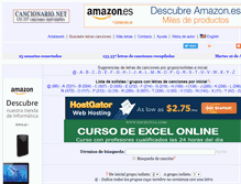 Tablet Screenshot of cancionario.net